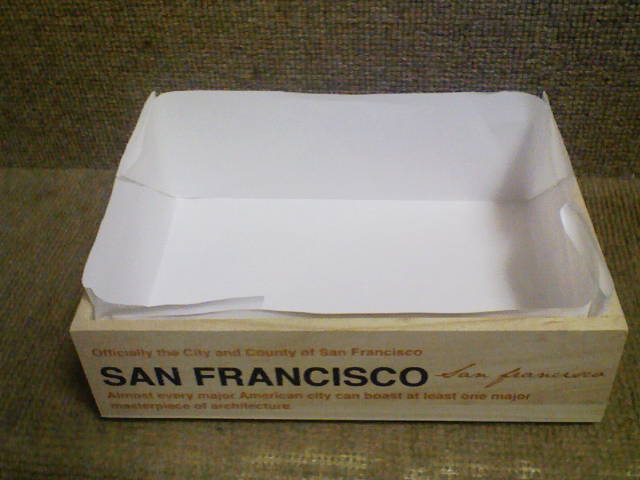 ラベンダーのチャレンジ日記 家庭用カステラ木枠 ダイソーの木箱で作ってみました。