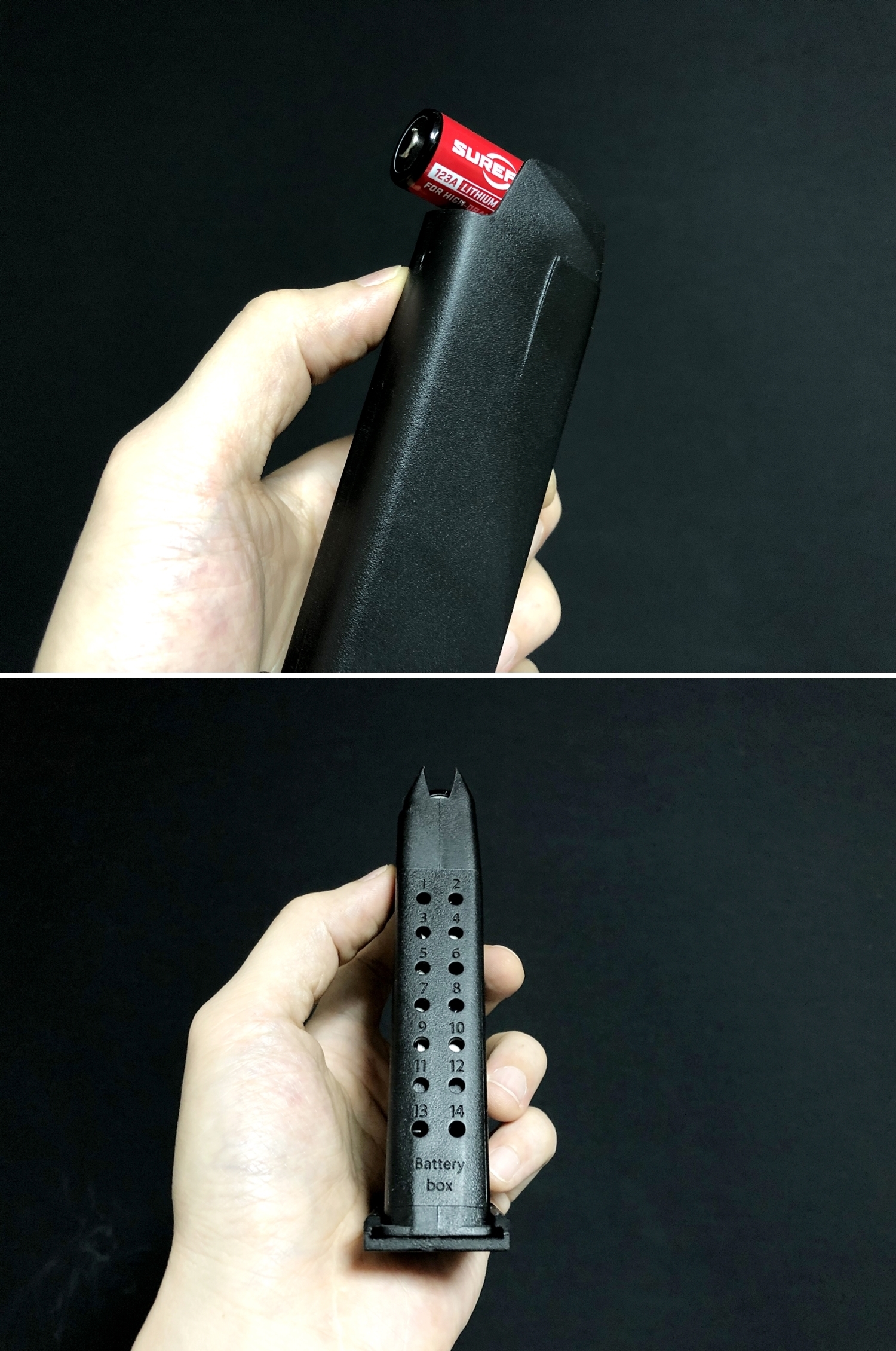 11 TMC GLOCK MAGAZINE STYLE CR123A BATTERY CASE グロック マガジン スタイル 電池ケース SUREFIRE SF123A 純正電池!! 購入 開封 取付 レビュー!!