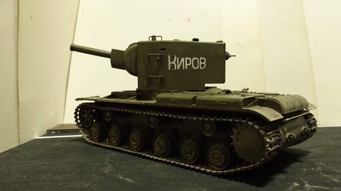 タミヤのミリタリーミニチュアシリーズ No.063 ソビエト重戦車KV-IIギガント その４