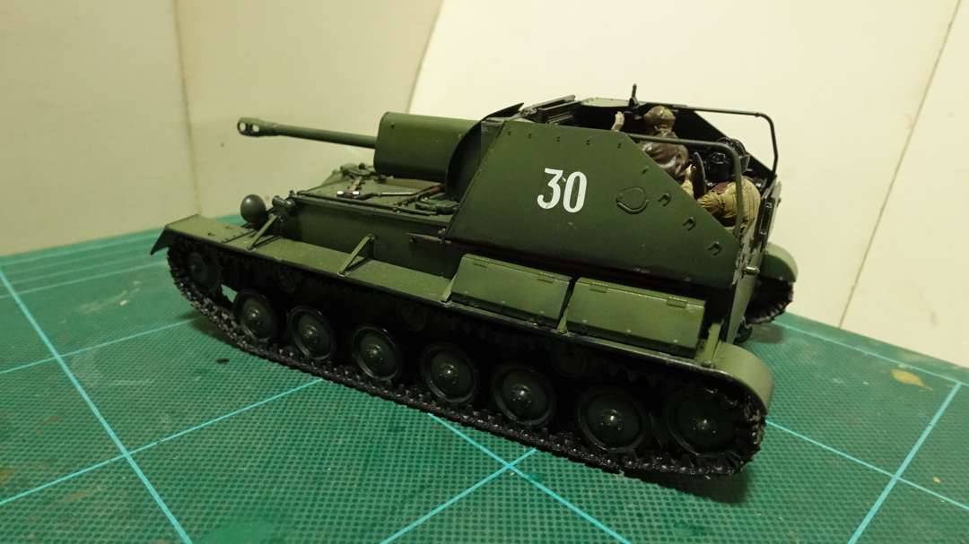 タミヤのミリタリーミニチュアシリーズ  No.348 ソ連軍 SU-76M自走砲車 戦車兵 その３